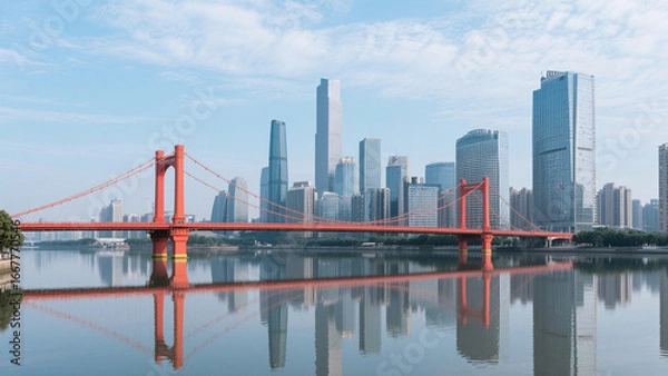 Fototapeta bridge over the river