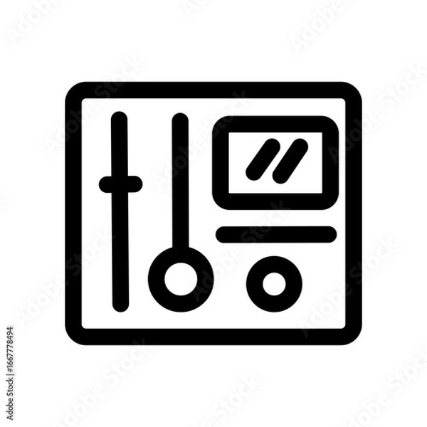 Fototapeta fire control panel icon