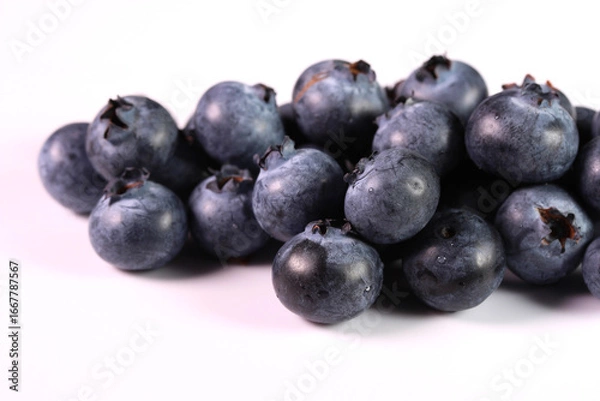 Obraz 白背景のブルーベリー