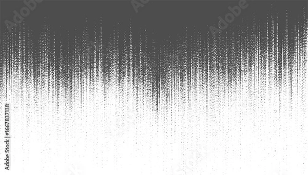 Fototapeta Abstract grey background with a dense pattern of falling white dots and streaks