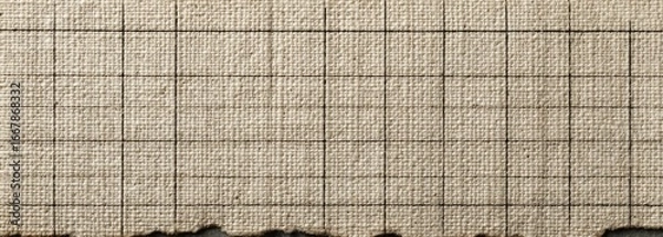 Fototapeta Aged beige gridded paper