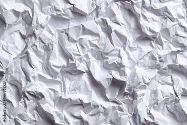 Fototapeta Crumpled white paper texture (5)