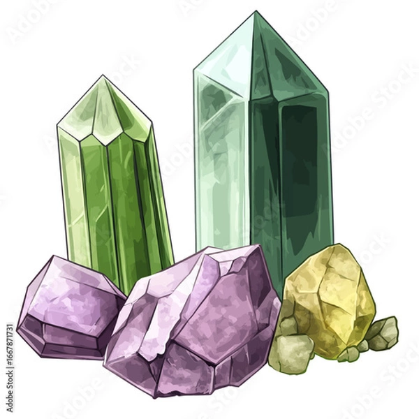 Obraz Gemstone on a white 