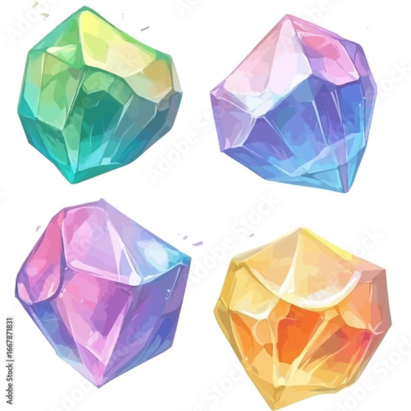 Obraz Vector gemstone on white 