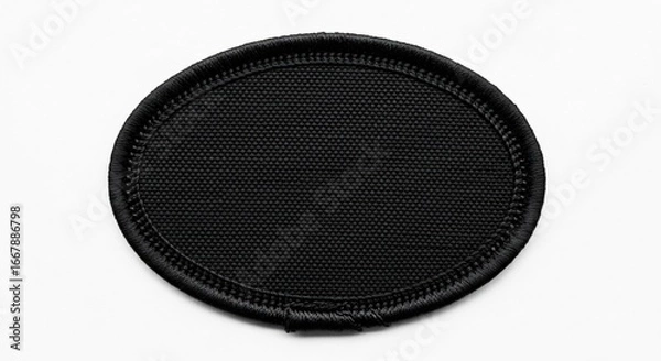 Fototapeta Black patch with textured surface for branding and product design