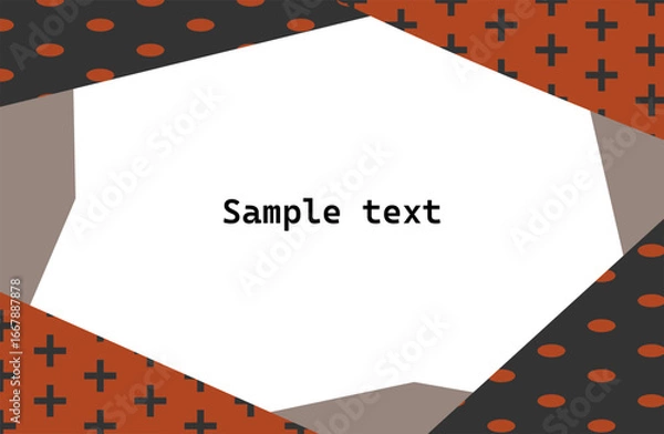 Fototapeta オレンジの幾何学模様のフレーム