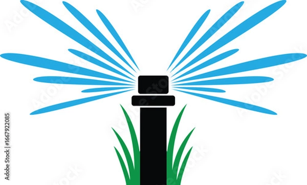 Obraz Unique irrigation sprinkler logo