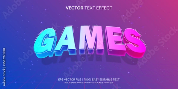 Obraz Technology digital games editable text effect