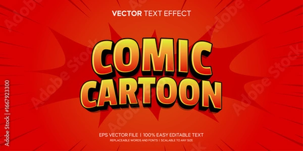 Obraz Comic cartoon editable text effect