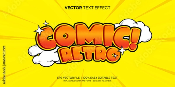 Obraz comic retro funny editable text effect