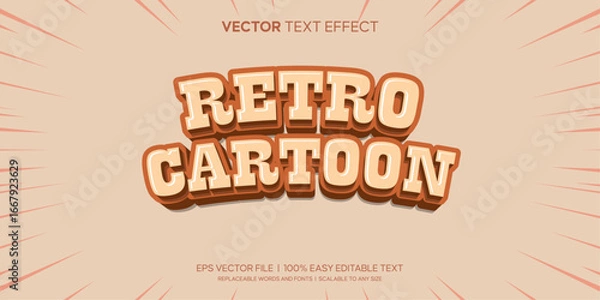 Obraz Retro cartoon editable text effect