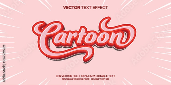 Obraz Calligraphy cartoon editable text effect