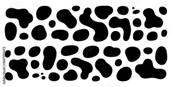 Obraz a black paw pattern on white background