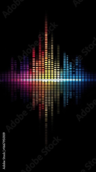 Fototapeta Colorful audio spectrum graphic