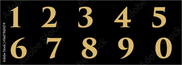 Obraz golden number collection vector EPS
