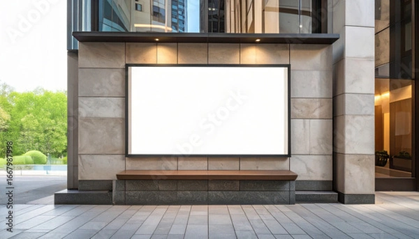 Obraz blank billboard on the wall template