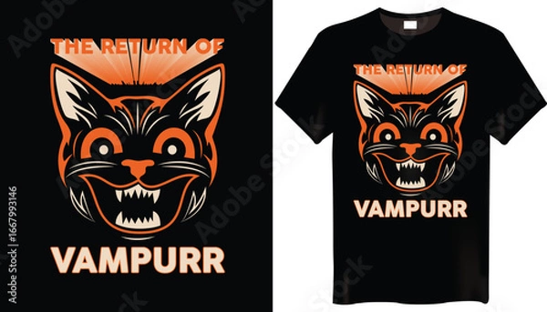 Fototapeta The Return of Vampurr Halloween T Shirt Design