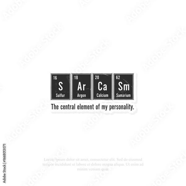 Obraz Sarcasm periodic table sticker
