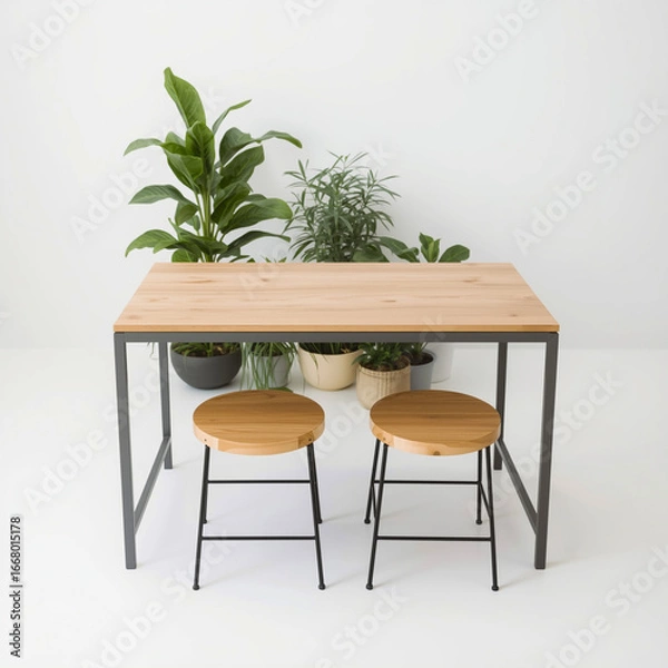 Fototapeta green table and chairs