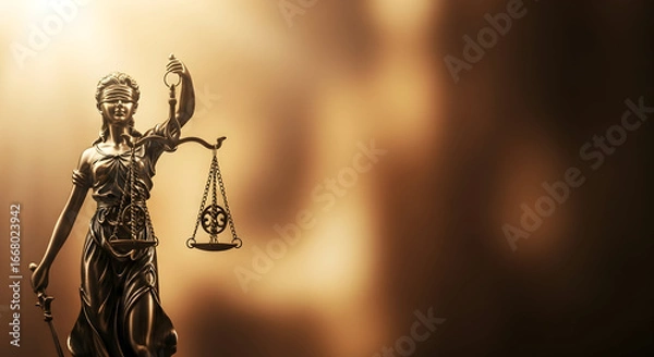 Fototapeta Lady Justice statue symbolizing impartiality and the rule of law in legal system