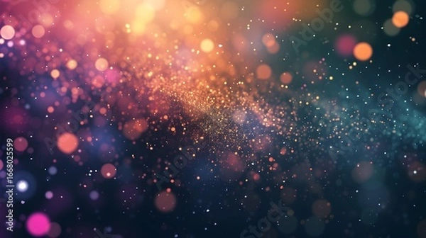 Fototapeta Colorful Glitter background with bokeh, HD Wallpaper, banner
