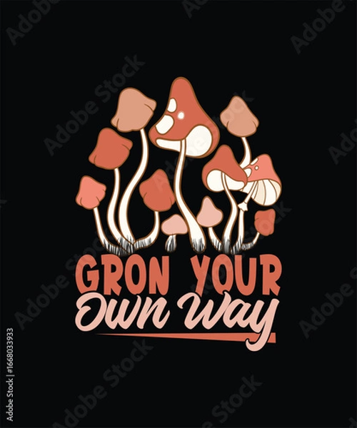 Fototapeta Webmushroom t shirt design,
illustration,
bohemian vibe top,
vintage groovy toy,
funky graphic print,
vector,
adobe illustrator,
design,
clothing,
