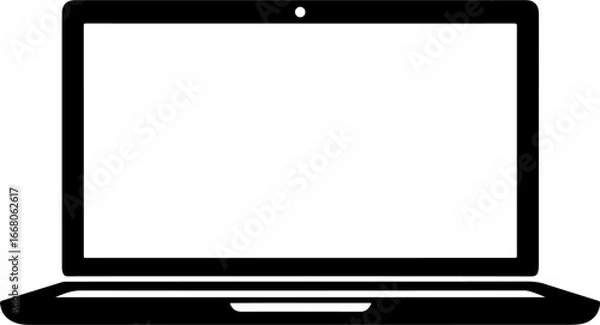 Fototapeta laptop isolated on white background