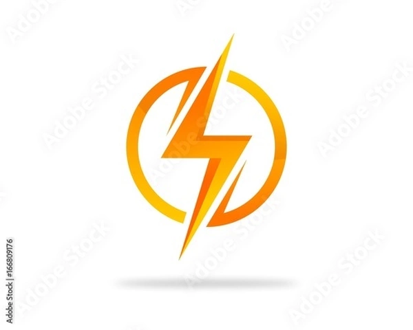Obraz Logo błyskawicy Circle Thunder