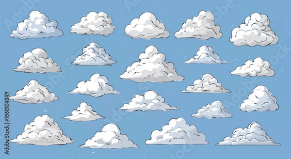 Obraz seamless pattern with clouds
