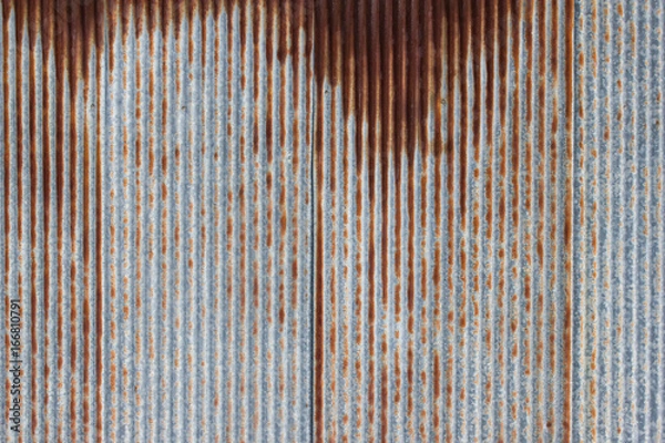Obraz Old metal sheet roof texture. Pattern of old metal sheet. Rusty metal sheet texture.