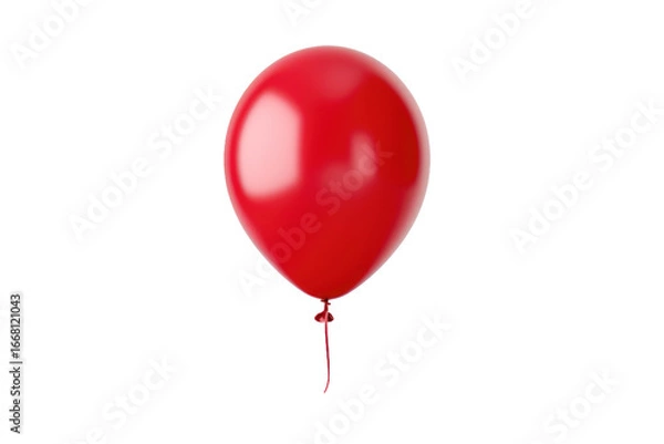 Obraz Red Balloon.. White or PNG Transparent Background.