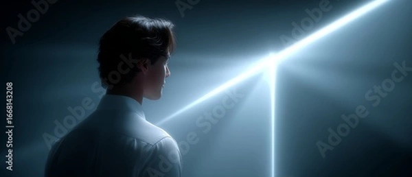 Fototapeta Ai-powered tutor illuminating math learning with holographic technology a glimpse into the future of education for humans