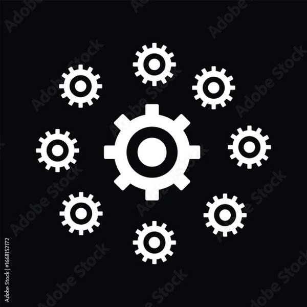 Fototapeta Business Gear Process Minimalist Design