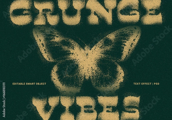 Fototapeta Grungy Halftone Text Effect