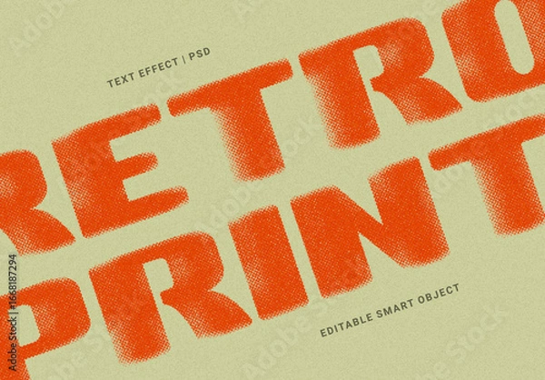 Obraz Retro Print Halftone Text Effect