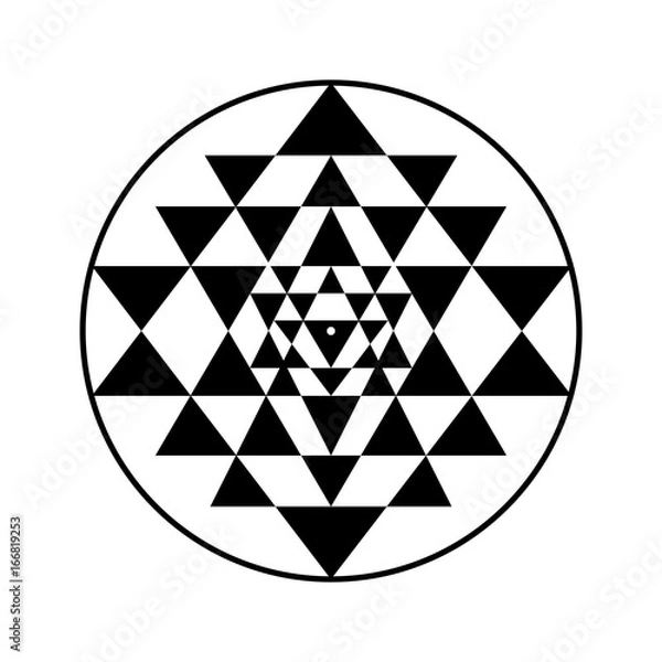 Obraz Sri Yantra vector symbol