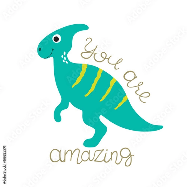 Fototapeta Cute dino illustration
