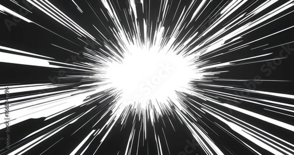 Fototapeta Vibrant Burst of Light Streaks Through Dark Expanse Creating a Stellar Phenomenon