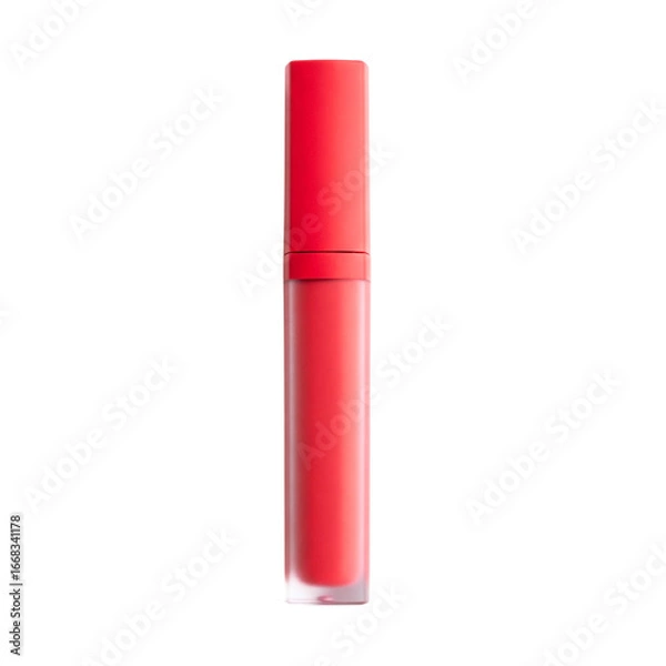 Obraz Liquid lipstick in frosted tube with matte red cap