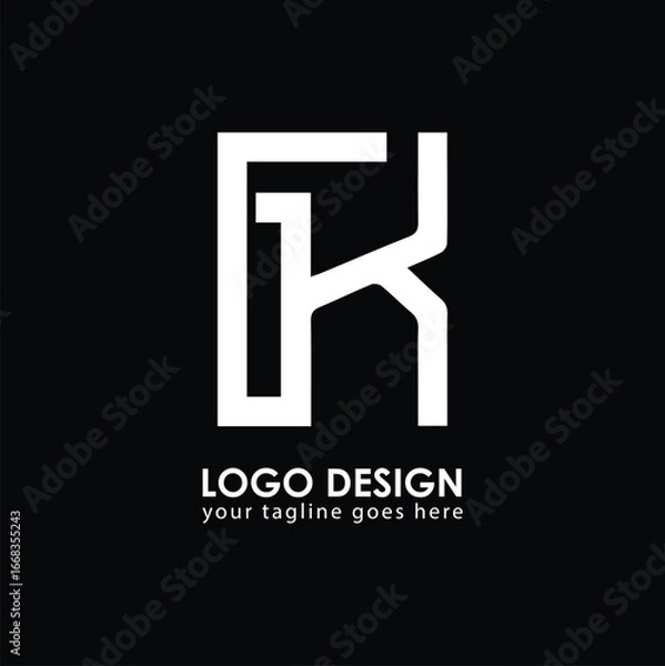 Obraz GK GK Logo Design, Creative Minimal Letter GK GK Monogram