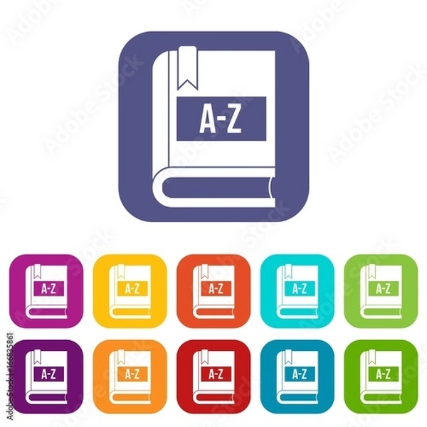 Fototapeta Dictionary book icons set