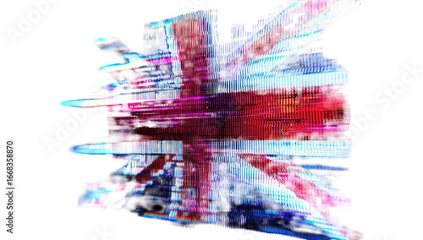 Fototapeta Distorted Union Jack graphic