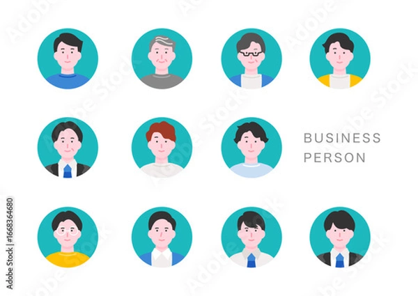 Obraz ビジネスパーソンのアイコンセット