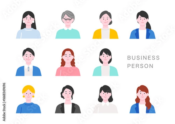 Obraz ビジネスパーソンのアイコンセット