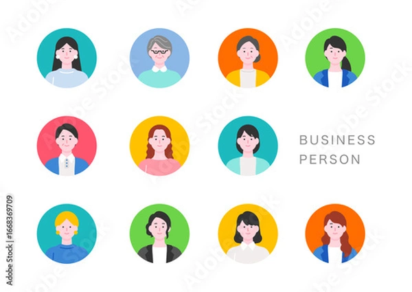 Obraz ビジネスパーソンのアイコンセット