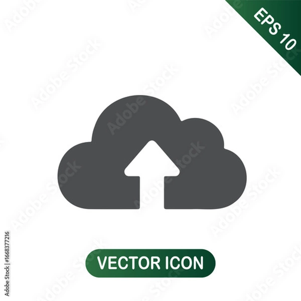 Obraz cloud computing upload symbol