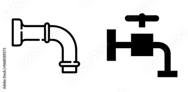 Fototapeta Pipeline Icon for Oil, Gas, Industry, Infrastructure, and Transportation