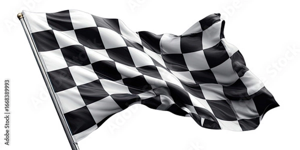 Fototapeta Checkered flag waving (1)