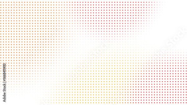 Obraz Abstract futuristic red and orange dotted texture pattern element