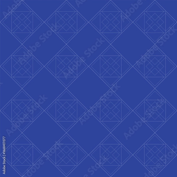 Obraz vector two-color seamless geometric pattern